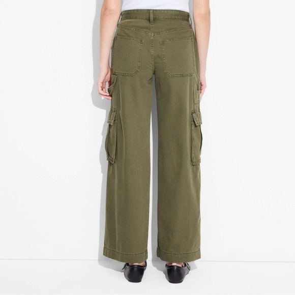 Wild Fable Olive Green Cargo Flare Pants - Picture 2 of 9